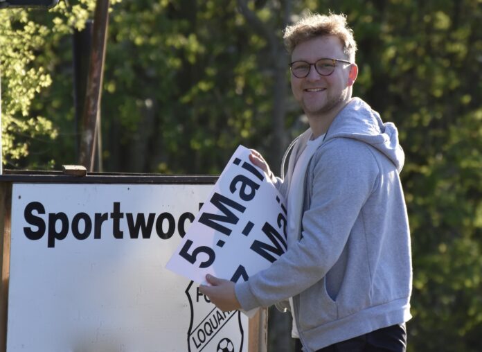 Sportwoche beim FC Loquard 5-7. Mai 2023 - Florian Harberts an der 023 - Florian Haberts an der Artmann Arena in Loquard