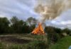 Osterfeuer 2025 in Loquard Krummhörn