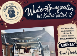 Kaffee, Kuchen und ostfriesisches Hygge: Neue Pausenstation für Radfahrer in Loquard Kalles Teetied Loquard